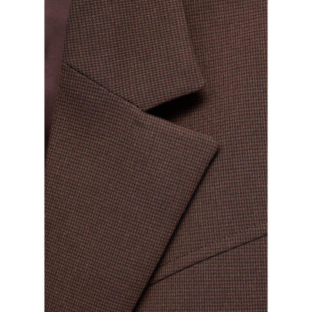 Mango Micro Houndstooth Suit Blazer Brown - S - Picture 7 of 8